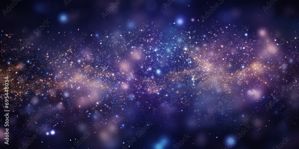 Abstract bokeh background with stars and sparkles. 3d rendering