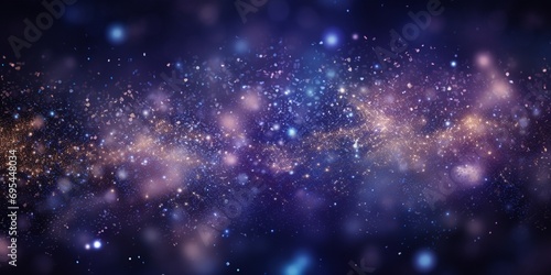 Abstract bokeh background with stars and sparkles. 3d rendering