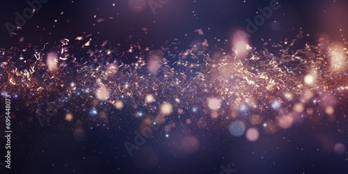 Abstract bokeh background with stars and sparkles. 3d rendering