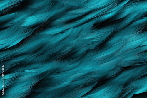  a bunch of blue feathers that are in the shape of a bird's feathers