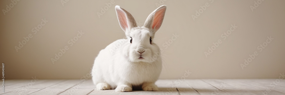 white rabbit on the table