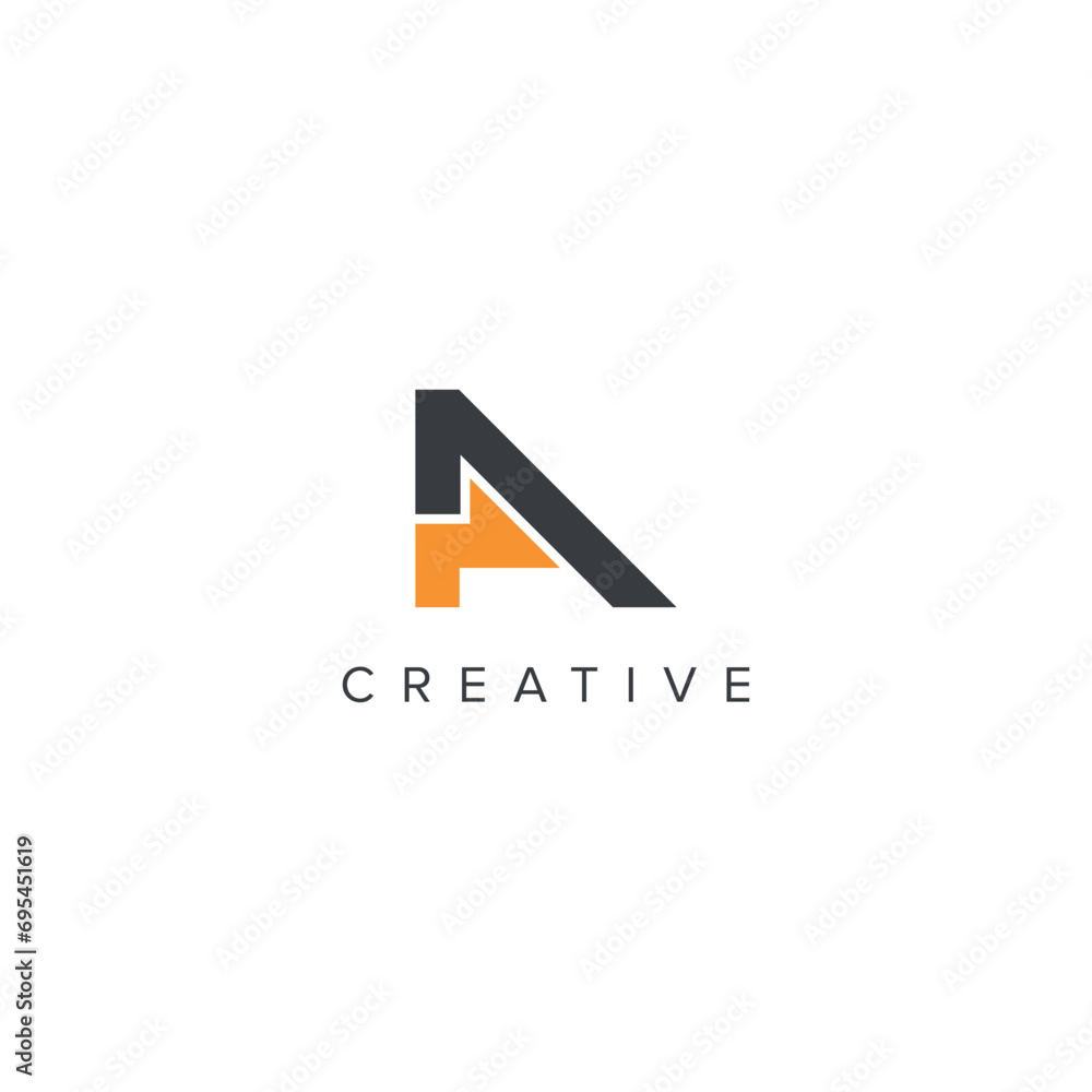 Abstract arrow logo with A letter vector template Abstract arrow logo with A letter vector template