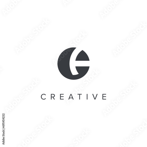 Abstract minimal letter CA AC logo design template - vector. photo