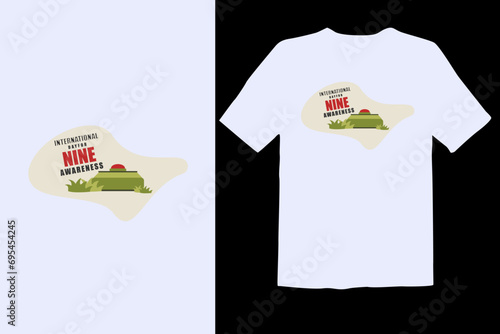 International day for mine awareness theme template Vector illustration t shirt design