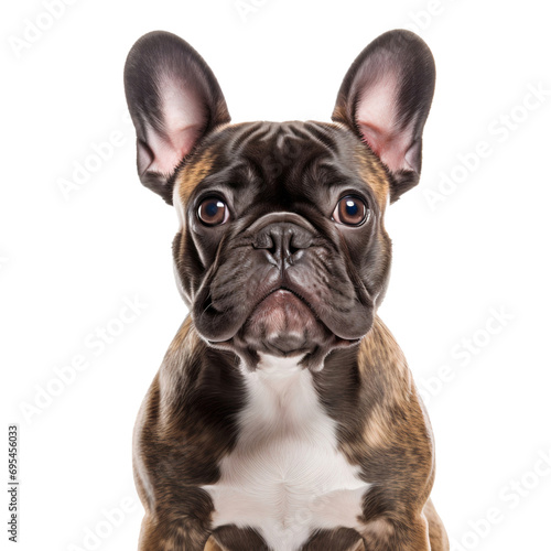 French bulldog puppy isolated on white, transparent background