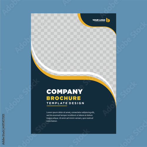 cover company profile or brochure template layout design