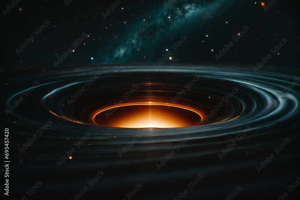 spiral black hole galaxy in space - obrazy, fototapety, plakaty 