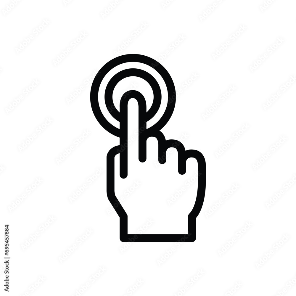 Double tap line icon. Hand Click linear style sign for mobile concept and web design. Finger touch outline vector icon. Cursor pointer symbol, logo illustration. Pixel perfect vector graphics Double tap line icon. Hand Click linear style sign for mobile concept and web design. Finger touch outline vector icon. Cursor pointer symbol, logo illustration. Pixel perfect vector graphics