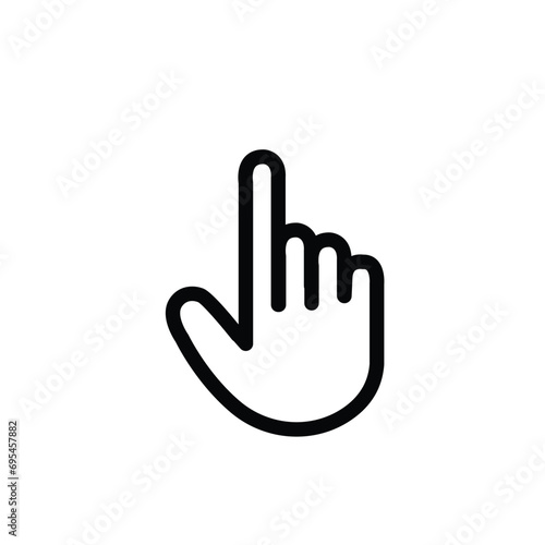 Double tap line icon. Hand Click linear style sign for mobile concept and web design. Finger touch outline vector icon. Cursor pointer symbol, logo illustration. Pixel perfect vector graphics
