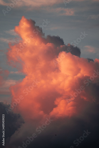 Colorful cloud over the sky at sunset