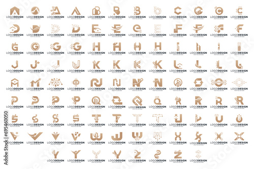 collection of initial letter a to z logo design.