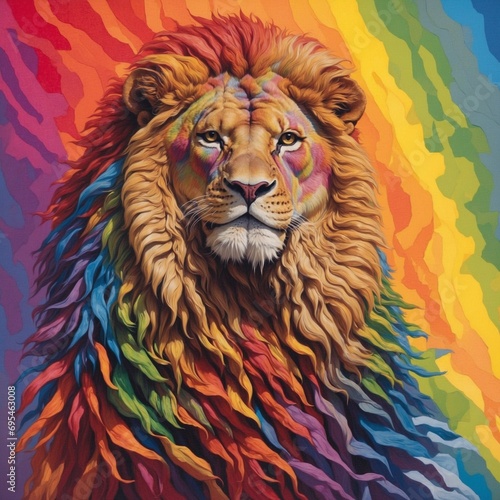 Lion pride rainbow