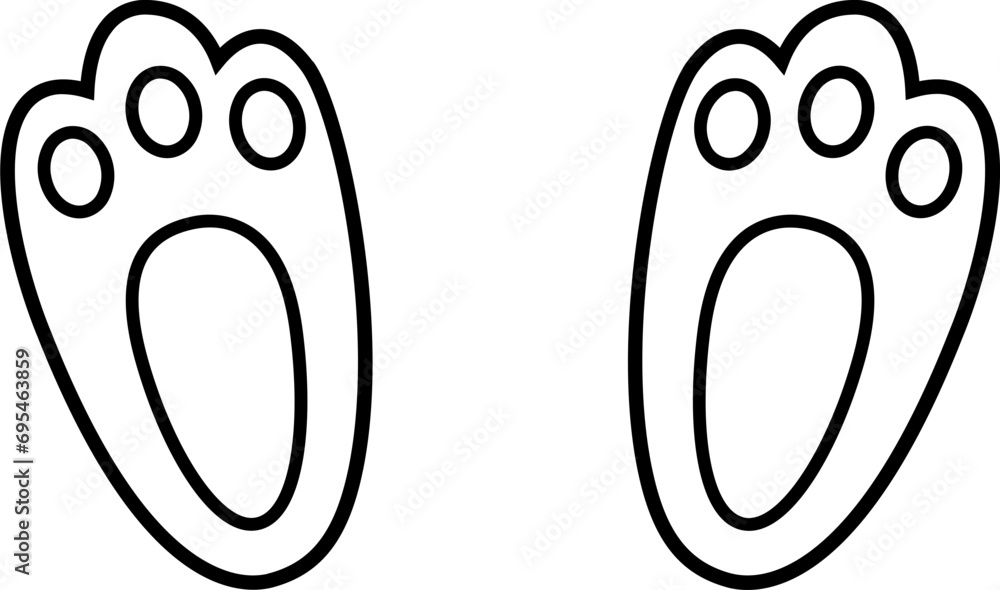 Cute bunny paw outline
Cute bunny paw outline