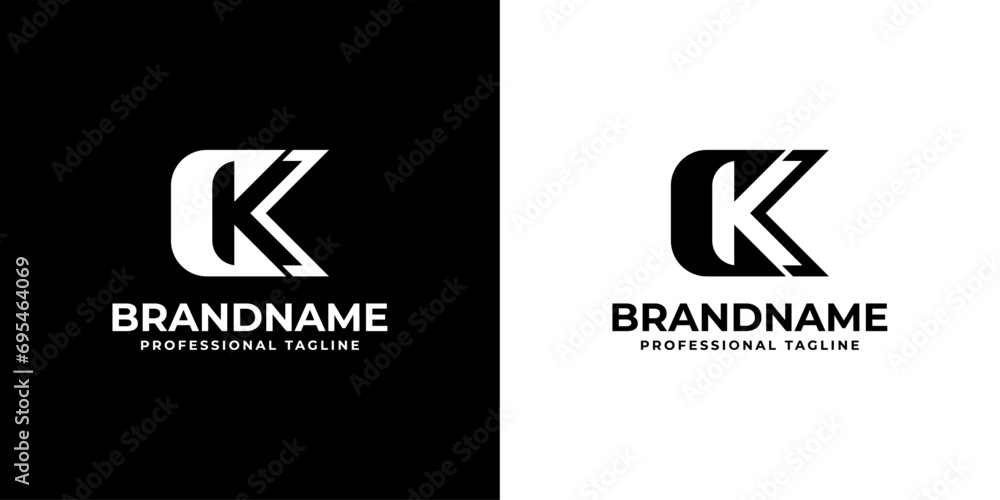 Letter CK or KC Logo, suitable for any business with KC or CK initials. Letter CK or KC Logo, suitable for any business with KC or CK initials.