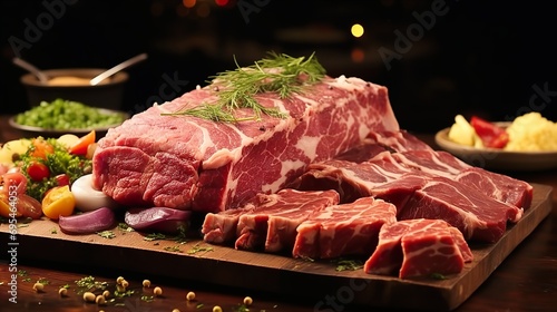 raw beef steak photo