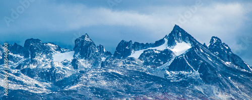 Snowy andes long distant shot, tierra del fuego province, argetina, south america photo