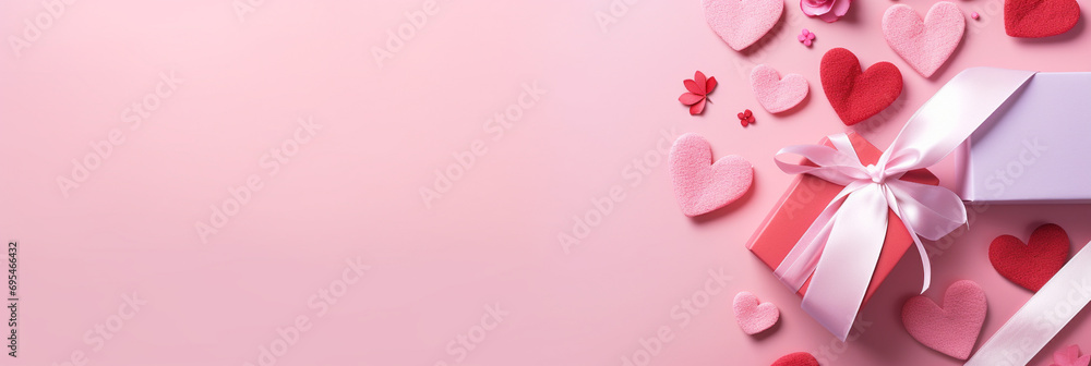 pink background with ribbon pink background with ribbon