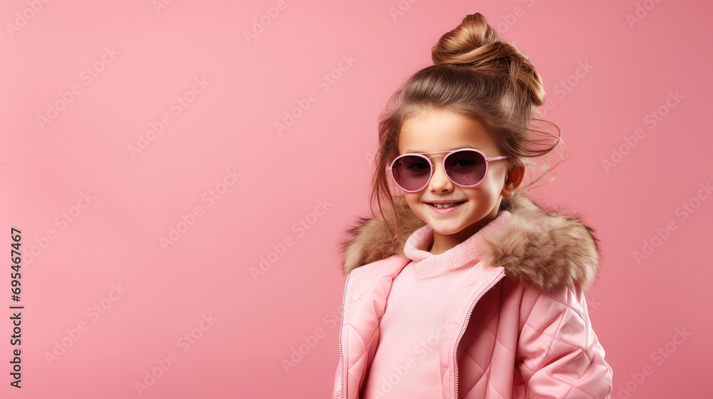 portrait of a beautiful cute little girl in profile, studio, pastel colors, stylish casual clothes, smiling child, kid, preschooler, emotional portrait, facial expression, background, space for text portrait of a beautiful cute little girl in profile, studio, pastel colors, stylish casual clothes, smiling child, kid, preschooler, emotional portrait, facial expression, background, space for text