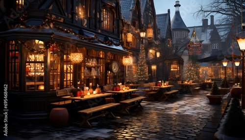 Christmas scene in Amsterdam