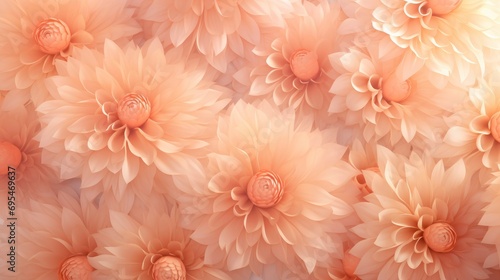 Beautiful Peach Fuzz color background floral style