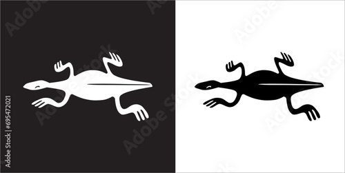 Fototapeta Naklejka Na Ścianę i Meble -  Illustration vector graphics of lizard icon