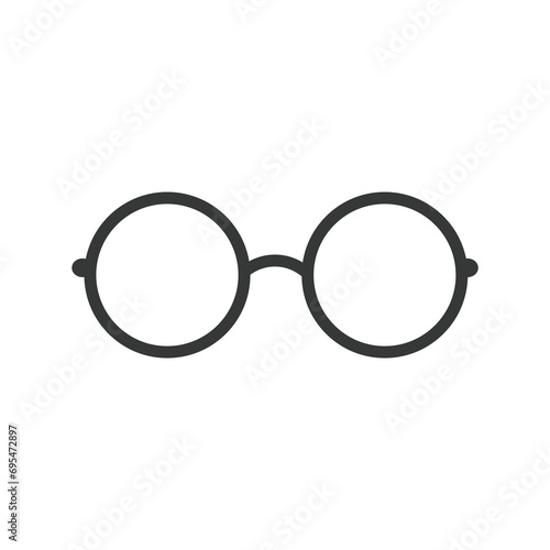 glasses round vector symbol sign reading