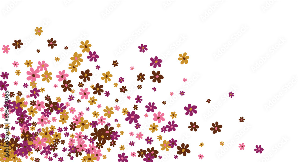 Fashionable frame of flowers. Spring background design, colorful bright flowers, decorative beautiful garden. Place for text. Design for postcard, invitation, web. Vector illustration Fashionable frame of flowers. Spring background design, colorful bright flowers, decorative beautiful garden. Place for text. Design for postcard, invitation, web. Vector illustration