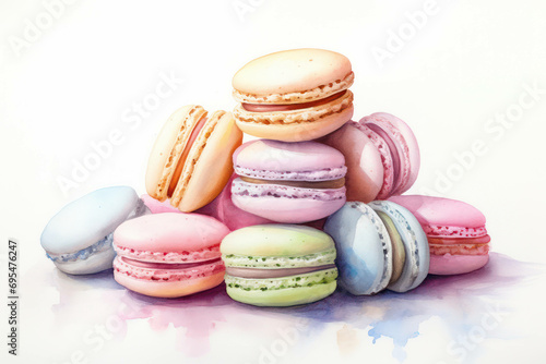 Background sweet food macaroons snack biscuit dessert french pink cake pastry delicious