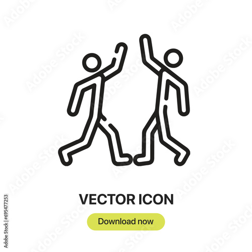 Party icon vector. Linear-style sign for mobile concept and web design. Party symbol illustration. Pixel vector graphics - Vector. 
