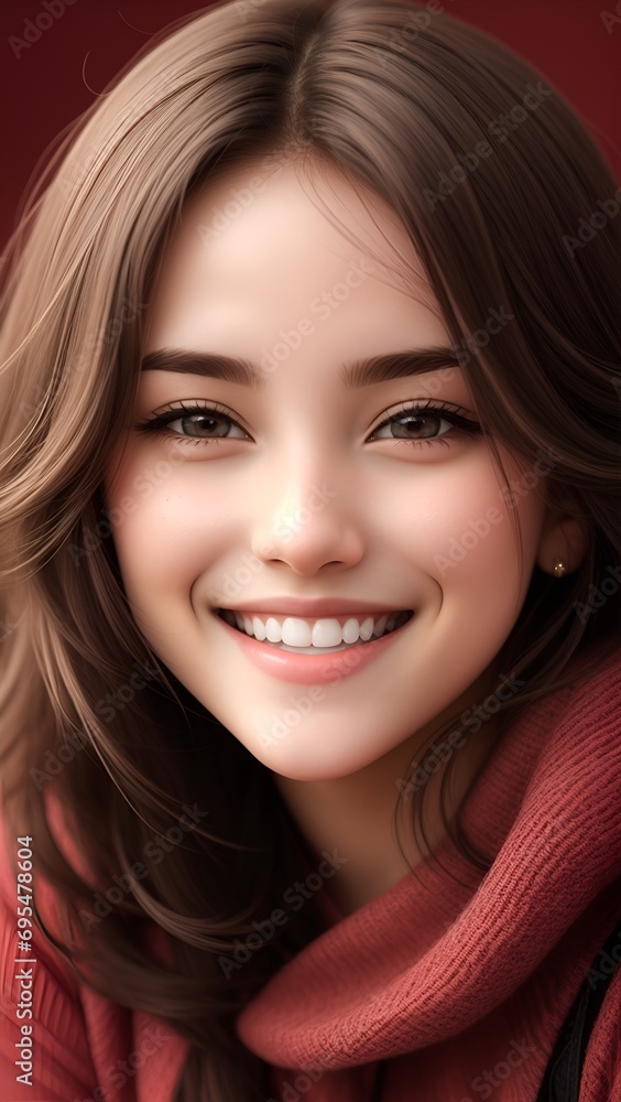Happy Young Woman with Adorable Smile and Fashionable Hairstyle. Happy woman smiling and looking at the camera with cute hairstyle. Happy Young Woman with Adorable Smile and Fashionable Hairstyle. Happy woman smiling and looking at the camera with cute hairstyle.