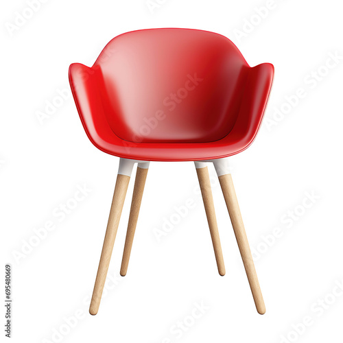 stylish red leather chair isolated on transparent background Remove png, Clipping Path, pen tool