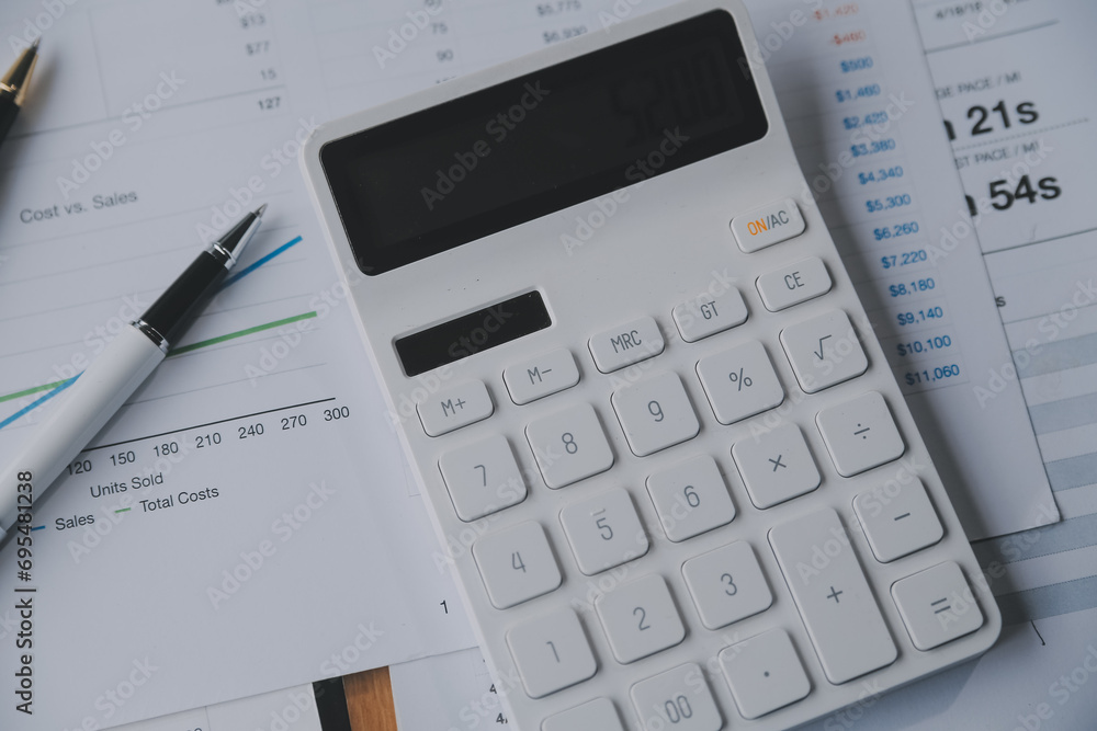 Business graphs and charts on table. Financial development, Banking Account, Statistics Business graphs and charts on table. Financial development, Banking Account, Statistics