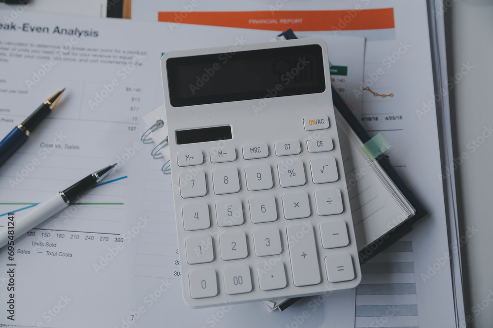 Business graphs and charts on table. Financial development, Banking Account, Statistics Business graphs and charts on table. Financial development, Banking Account, Statistics