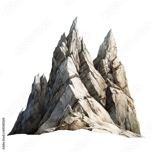 pointed rocks in the mountain isolated on transparent background Remove png, Clipping Path, pen tool