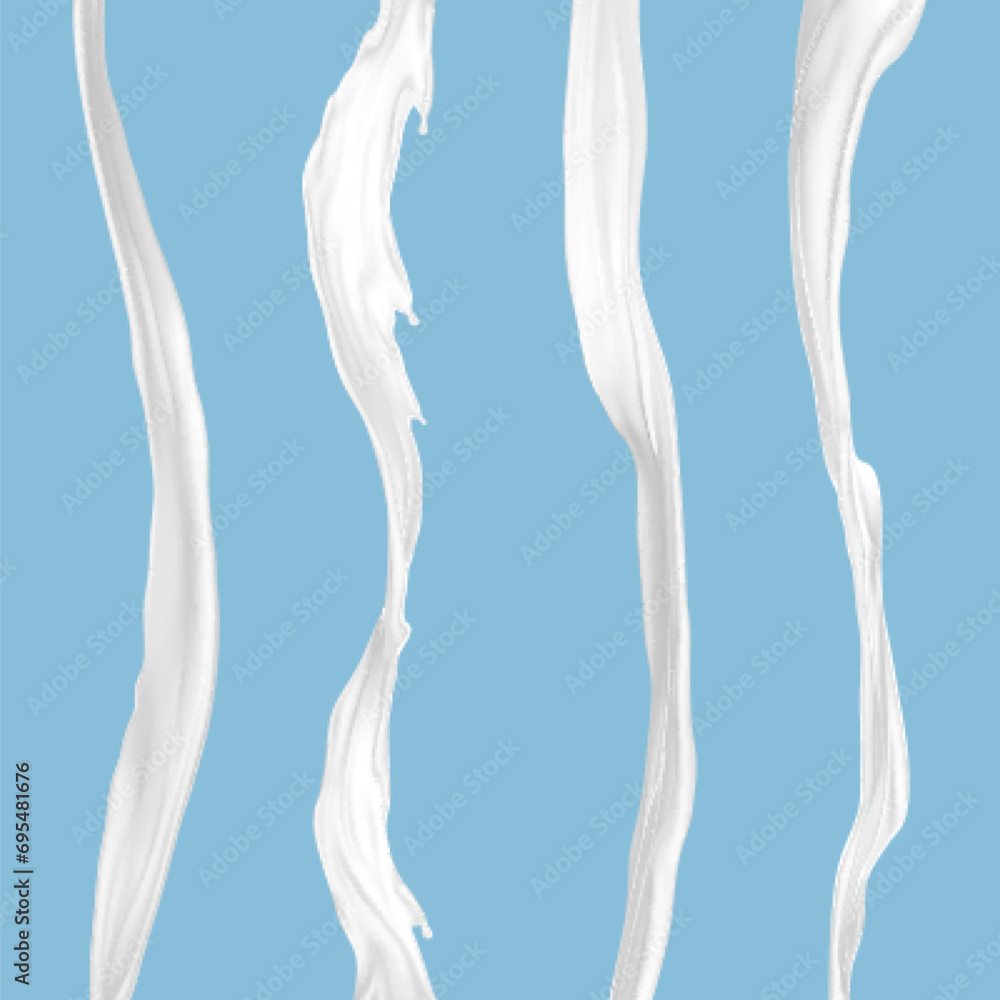 Flows milk splash. Vector illustration Flows milk splash. Vector illustration