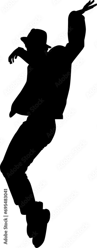 silhouette of a person dancing vector