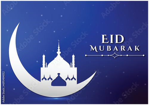 premium vector beautiful eid al fitr eid al adha eid mubarak greetings illustration background