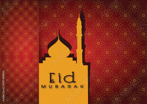 premium vectorislamic greetings eid al fitr card design with beautifull antern pattern background
