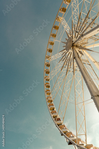 ferris wheel on a blue sky