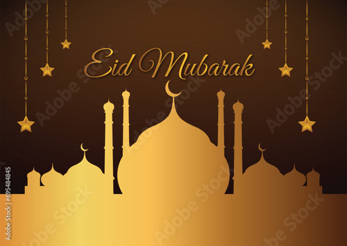 vector traditional islamic eid mubarak decorative background design