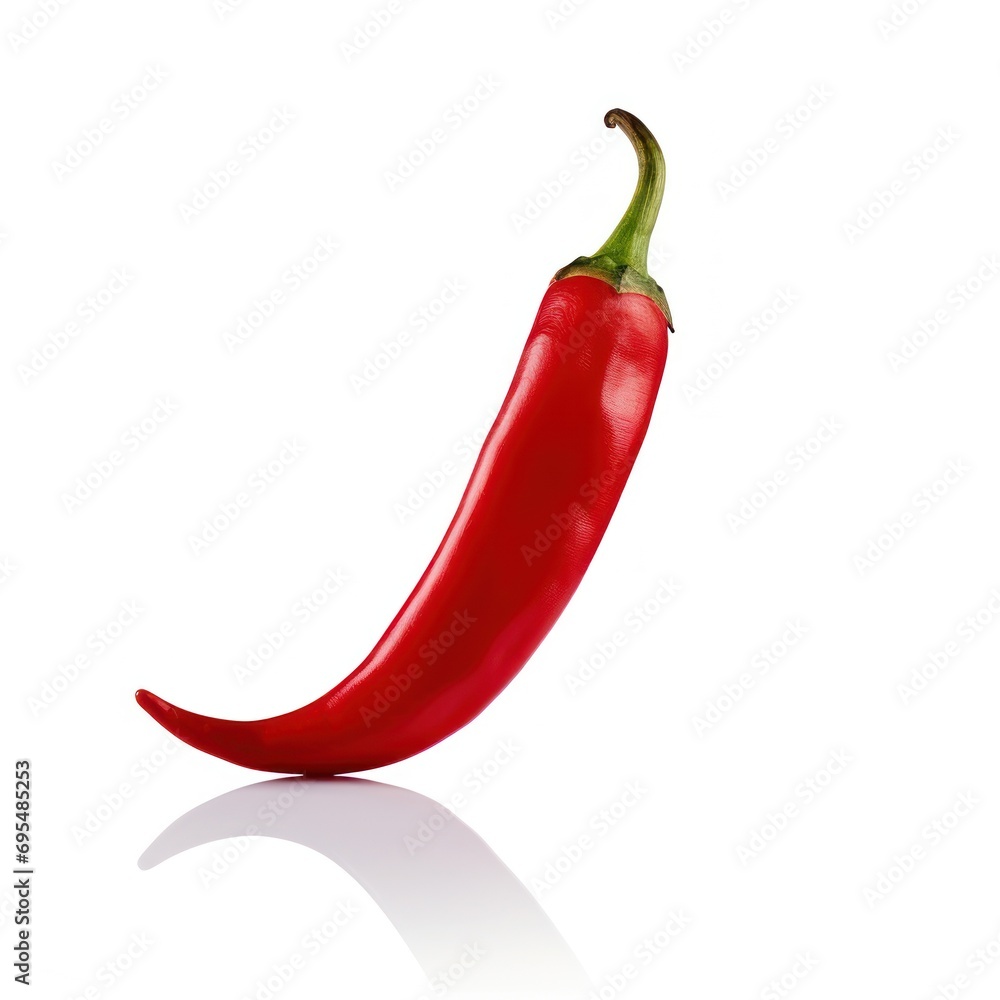 red chili on white background red chili on white background