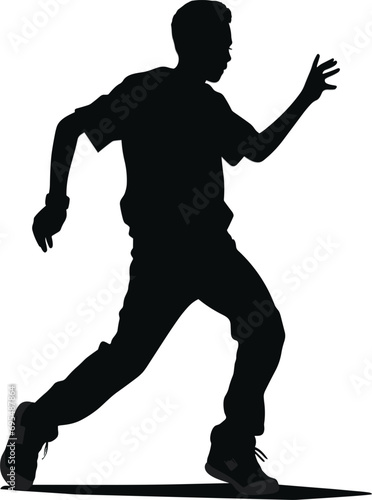 Silhouette of dancing  people  vector  illustration and black icon