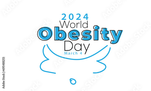 World Obesity day. background, banner, card, poster, template. Vector illustration.