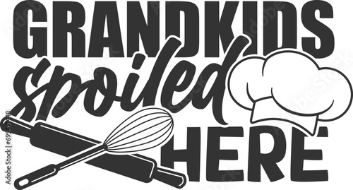 Grandkids Spoiled Here - Funny Apron Illustration
