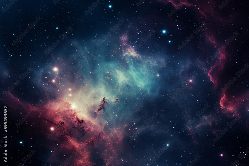 Cosmos background with planets space travel and adventures in dark sky generative AI Cosmos background with planets space travel and adventures in dark sky generative AI