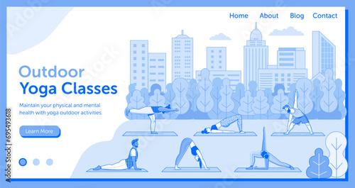 People Practicing Yoga in Open Air City Park