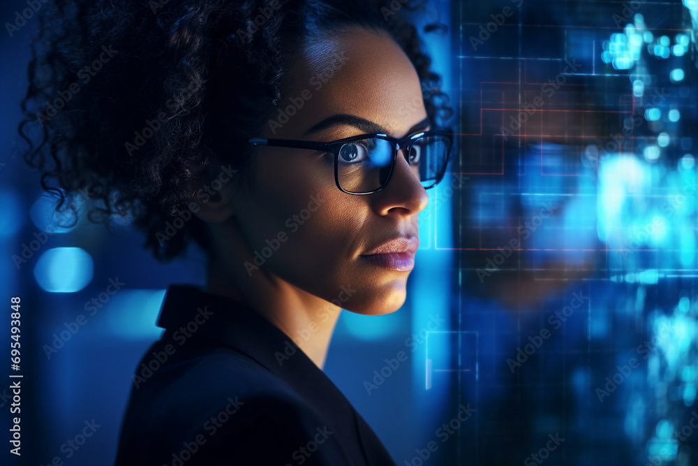 Successful Male Female Data Center IT Specialist Computer technologies Generative AI picture Successful Male Female Data Center IT Specialist Computer technologies Generative AI picture