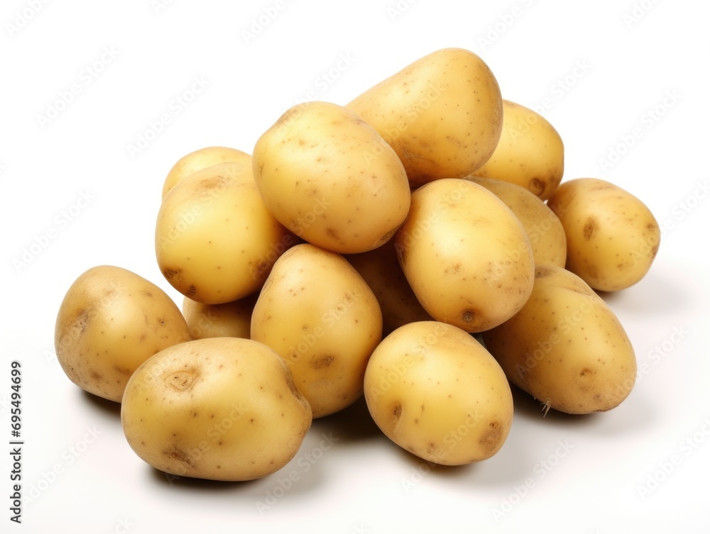 A pile of potatoes sitting on top of each other. A pile of potatoes sitting on top of each other.