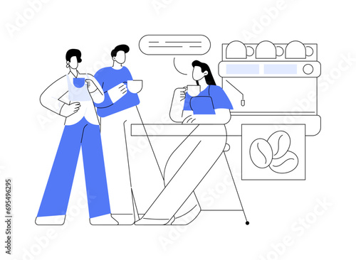 Coffee break isolated cartoon vector illustrations.