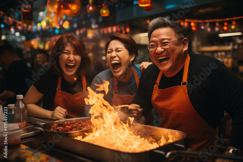 Chinese Family Celebrating the Chinese Lunar New Year 2024, Generations United in a Culinary Journey of Tradition and Love